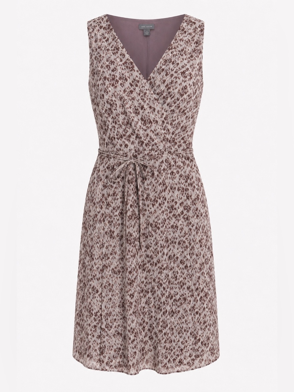 Ann Taylor NWT 100% silk Lilac sheer lace overlay dress, size 6